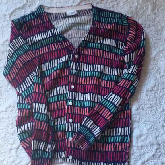 Multicolored button up cardigan - Picture 2 of 2